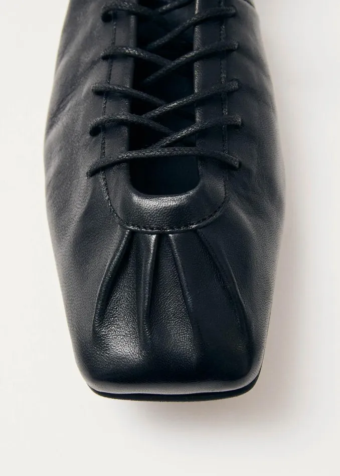 Aureline Black Leather Ballet Flats Women ALOHAS Ballet Flats