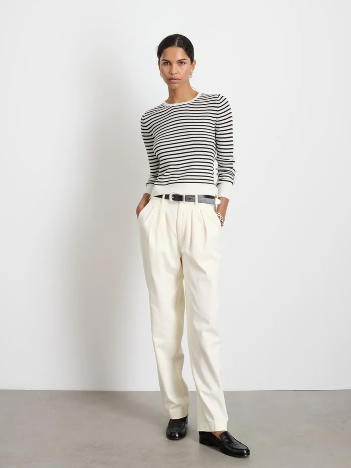 Ava Striped Sweater Tee Ivoryblack Women Alex Mill Sweaters Ava Striped Sweater Tee Ivoryblack Women Alex Mill Sweaters