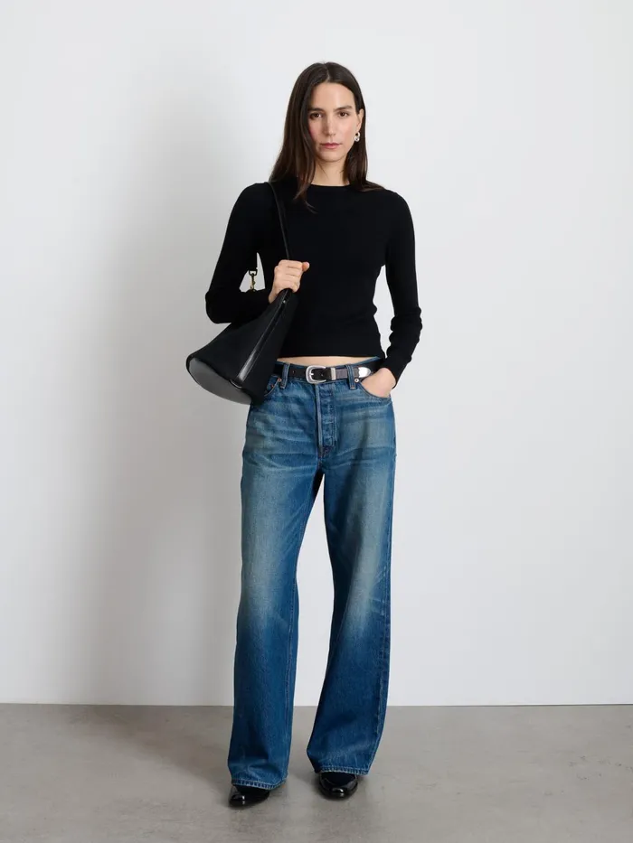 Ava Sweater Tee Black Women Alex Mill Sweaters
