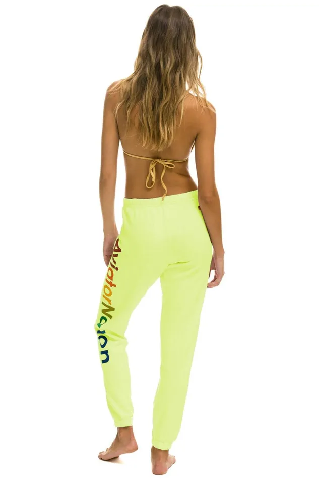 AVIATOR NATION ASPEN SWEATPANTS 8211 NEON YELLOW Women Aviator Nation Sweatpants