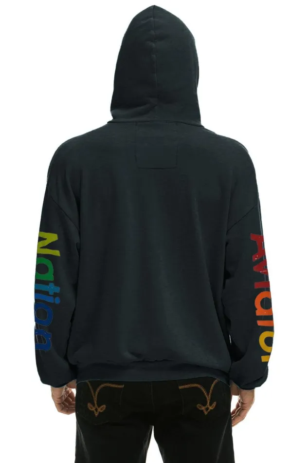 AVIATOR NATION LAGUNA BEACH RELAXED PULLOVER HOODIE 8211 CHARCOAL Women Aviator Nation Hoodies