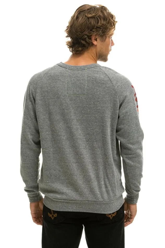 AVIATOR NATION MILL VALLEY SWEATSHIRT 8211 HEATHER GREY Men Aviator Nation Sweatshirts