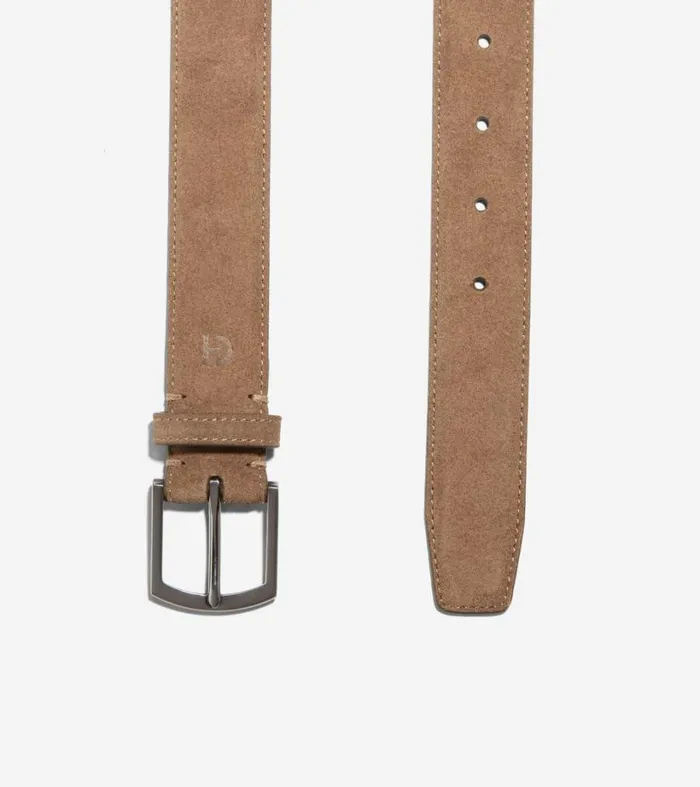 Belts Men Cole Haan 32MM Suede Belt Taupe