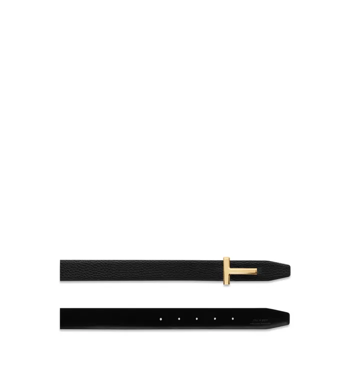 Belts Women TOM FORD GRAIN LEATHER AND SMOOTH LEATHER REVERSIBLE T BELT 30 MM Belts Women TOM FORD GRAIN LEATHER AND SMOOTH LEATHER REVERSIBLE T BELT 30 MM