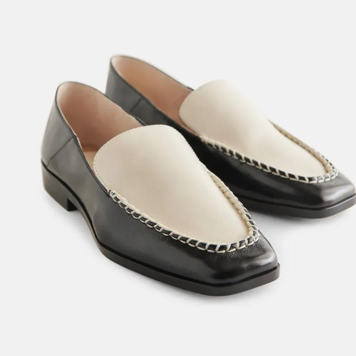 Beny Flats White Black Crinkle Patent Women Dolce Vita Flats and Loafers