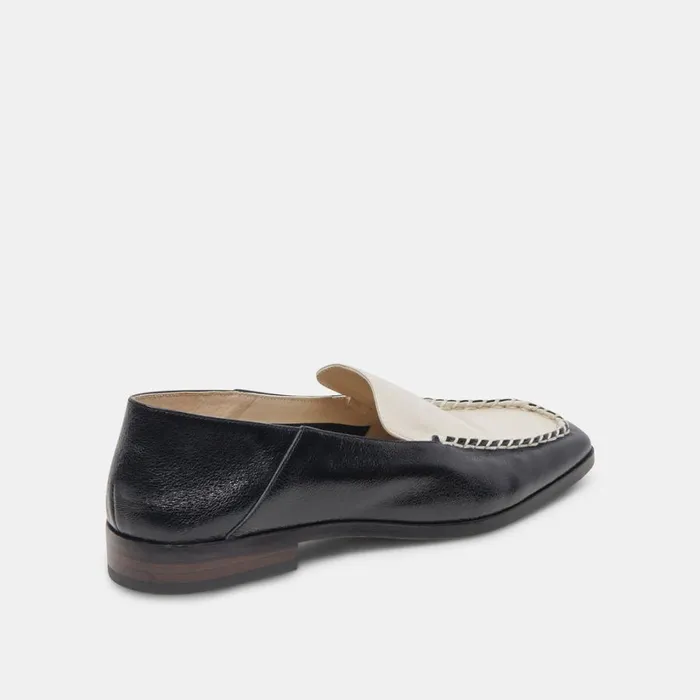 Beny Flats White Black Crinkle Patent Women Dolce Vita Flats and Loafers