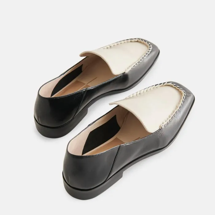 Beny Flats White Black Crinkle Patent Women Dolce Vita Flats and Loafers