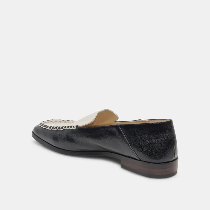 Beny Flats White Black Crinkle Patent Women Dolce Vita Flats and Loafers