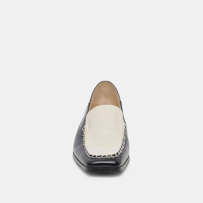 Beny Flats White Black Crinkle Patent Women Dolce Vita Flats and Loafers