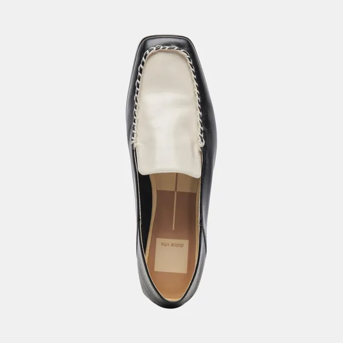 Beny Flats White Black Crinkle Patent Women Dolce Vita Flats and Loafers