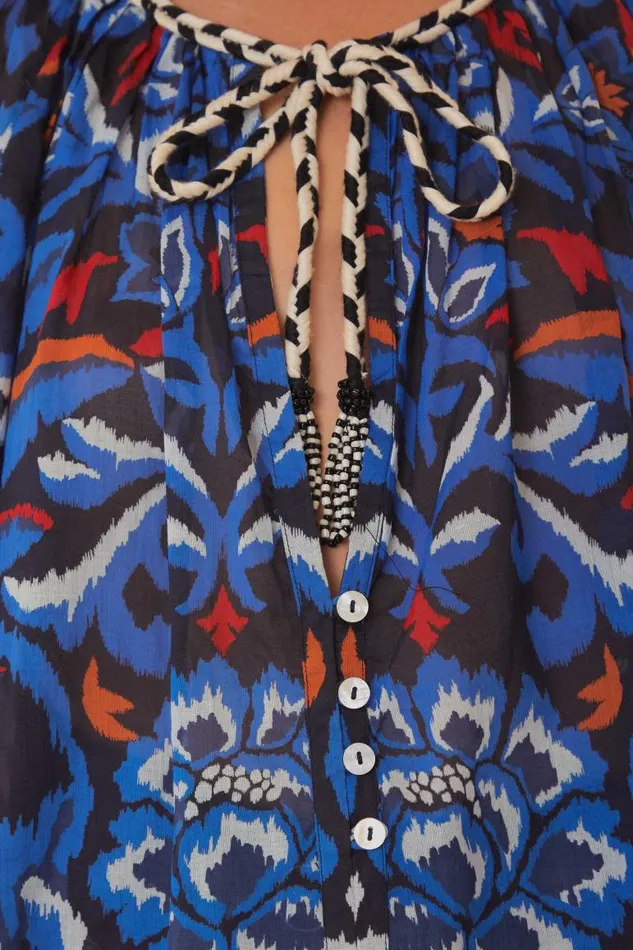 Blouses Women FARM Rio Black Toucans Scarf Blouse