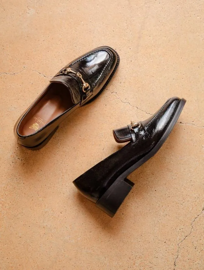 Bobbies Loafers and Derbies Women Raphalle Black Vinyl