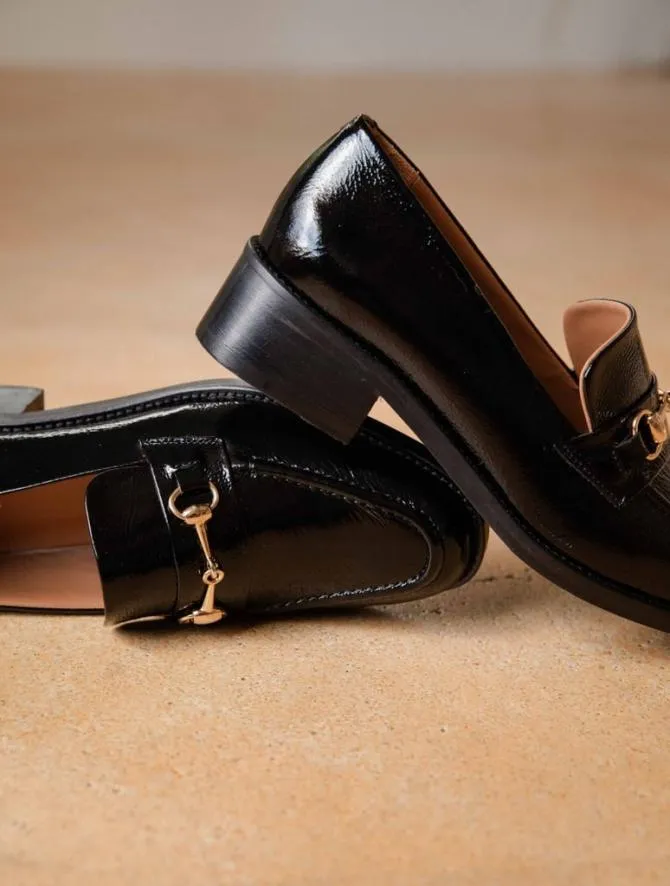 Bobbies Loafers and Derbies Women Raphalle Black Vinyl