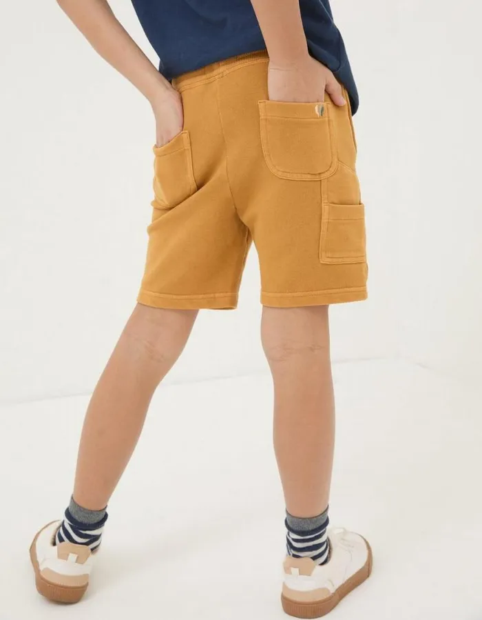 Boys Shorts FatFace Eddie Sweat Shorts Yellow