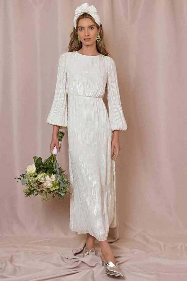 Bridal Party Women RIXO Coco Ivory Sequin Bridal Party Women RIXO Coco Ivory Sequin