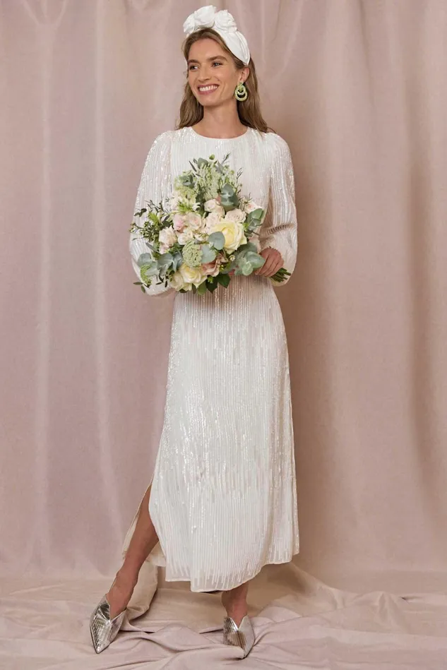Bridal Party Women RIXO Coco Ivory Sequin Bridal Party Women RIXO Coco Ivory Sequin
