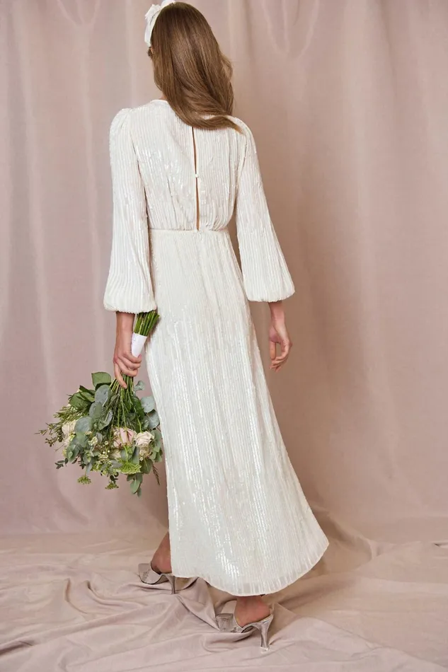 Bridal Party Women RIXO Coco Ivory Sequin Bridal Party Women RIXO Coco Ivory Sequin