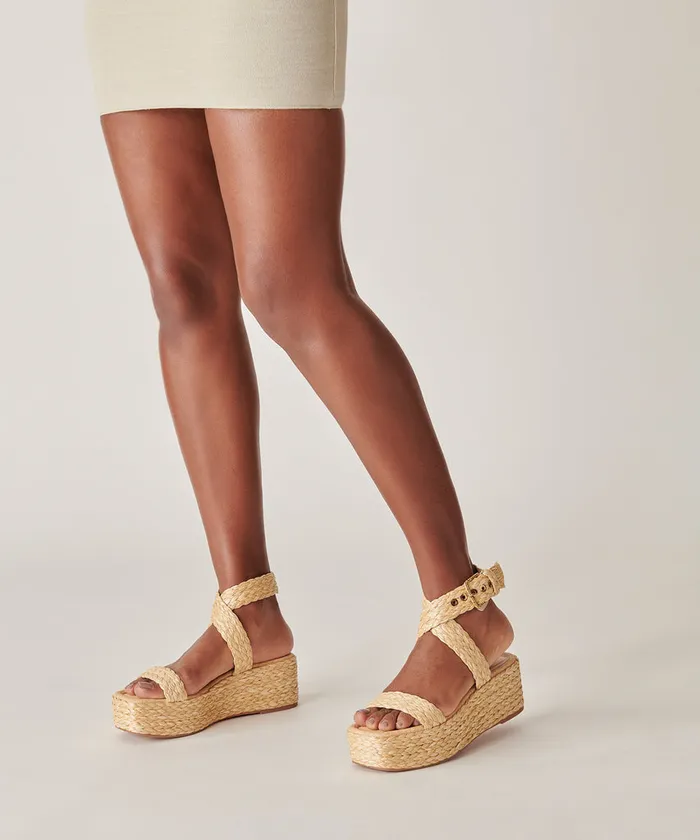 Cannes Sandals Lt Natural Raffia Women Dolce Vita Wedges