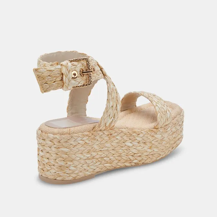 Cannes Sandals Lt Natural Raffia Women Dolce Vita Wedges