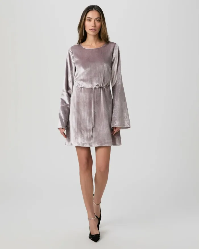 Carmelyn Dress 8211 Pewter Velvet Women PAIGE Dresses