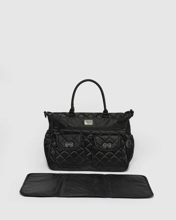 Colette By Colette Hayman Baby Bags Black Quilted Baby Travel Bag 8211 Bags