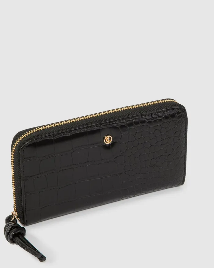 Colette By Colette Hayman Black Ari Large Zip Around Wallet Bags Wallets
