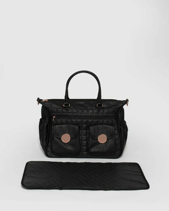 Colette By Colette Hayman Black Baby Bag Set Black Baby Nappy Bag Set Online Bags Baby Bags