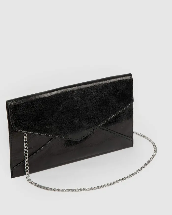 Colette By Colette Hayman Black Kelly Envelope Clutch Bags Clutch Bags