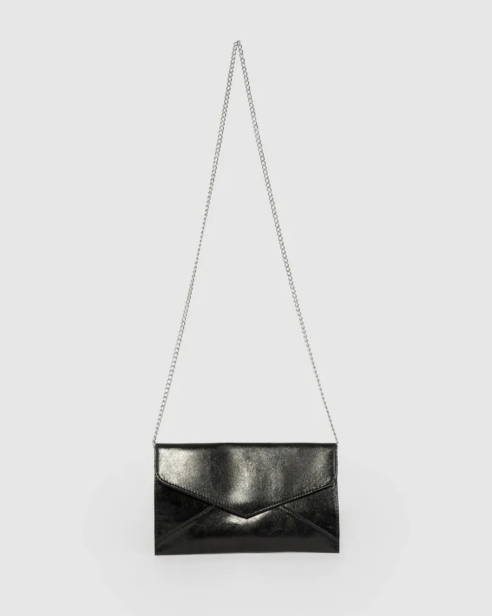 Colette By Colette Hayman Black Kelly Envelope Clutch Bags Clutch Bags