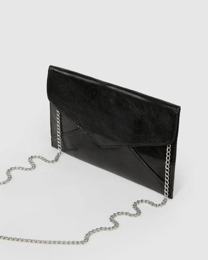 Colette By Colette Hayman Black Kelly Envelope Clutch Bags Clutch Bags