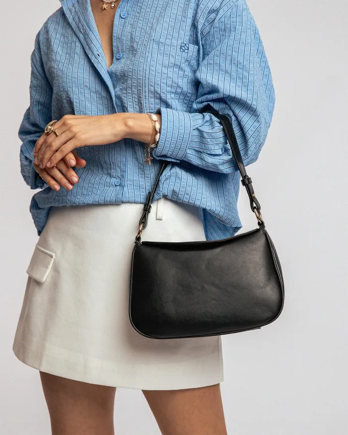 Colette By Colette Hayman Black Stella Curved Shoulder Bag Bags Shoulder Bags