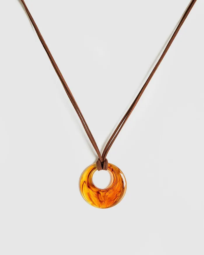 Colette By Colette Hayman Brown Cord Disc Statement Necklace Jewellery Statement Necklaces