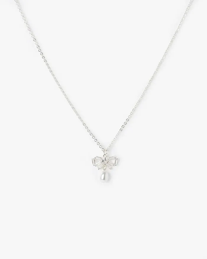 Colette By Colette Hayman Crystal Elegant Bow Necklace Jewellery Short