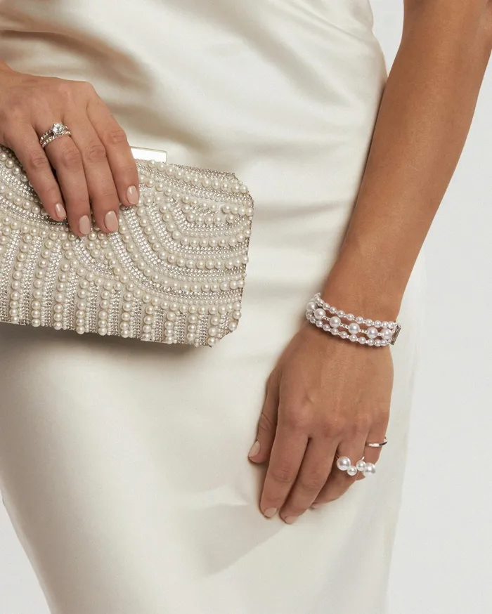 Colette By Colette Hayman Cuffs Crystal Pearl Cuff 8211 Jewellery