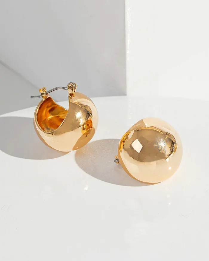 Colette By Colette Hayman Gold Ball Hoop Huggie Earrings Jewellery Huggie