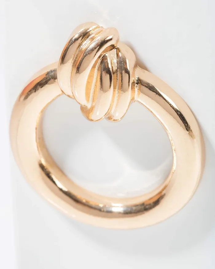 Colette By Colette Hayman Gold Knotted Door Knocker Earrings Jewellery Drop