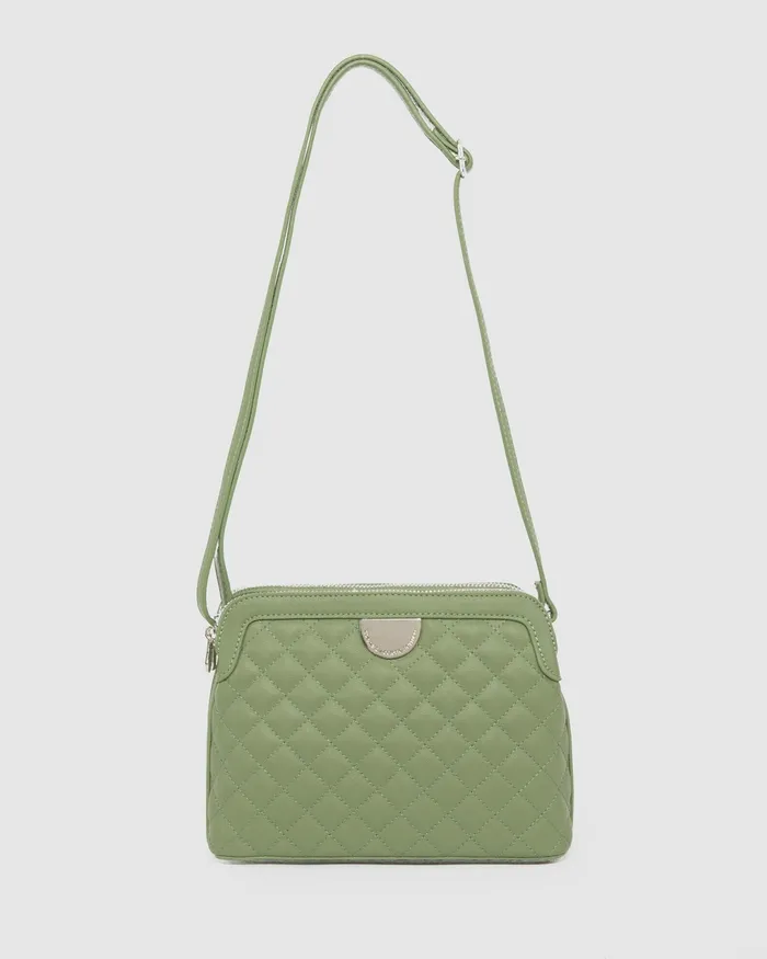 Colette By Colette Hayman Green Joanna Quilt Crossbody Bag Bags Crossbody Bags
