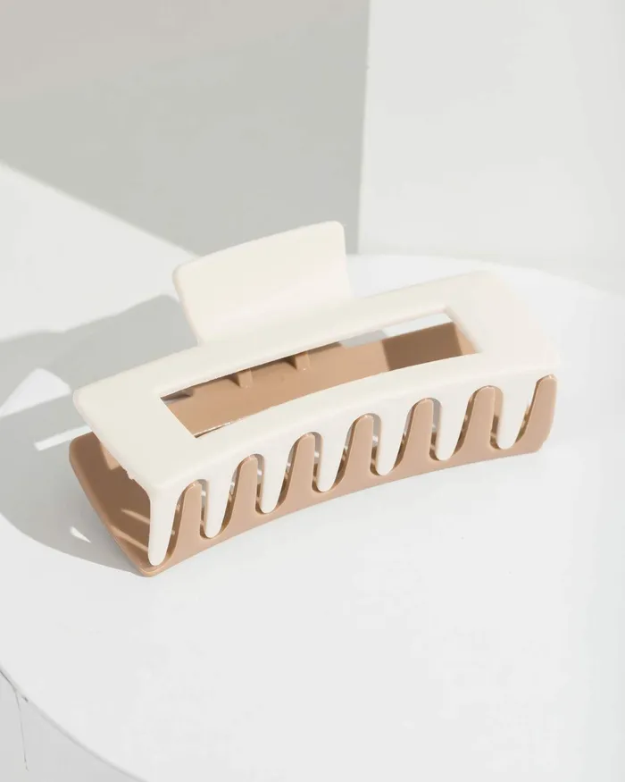 Colette By Colette Hayman Multi Colour Two Tone Rectangle Claw Clip Accessories Claw Clips