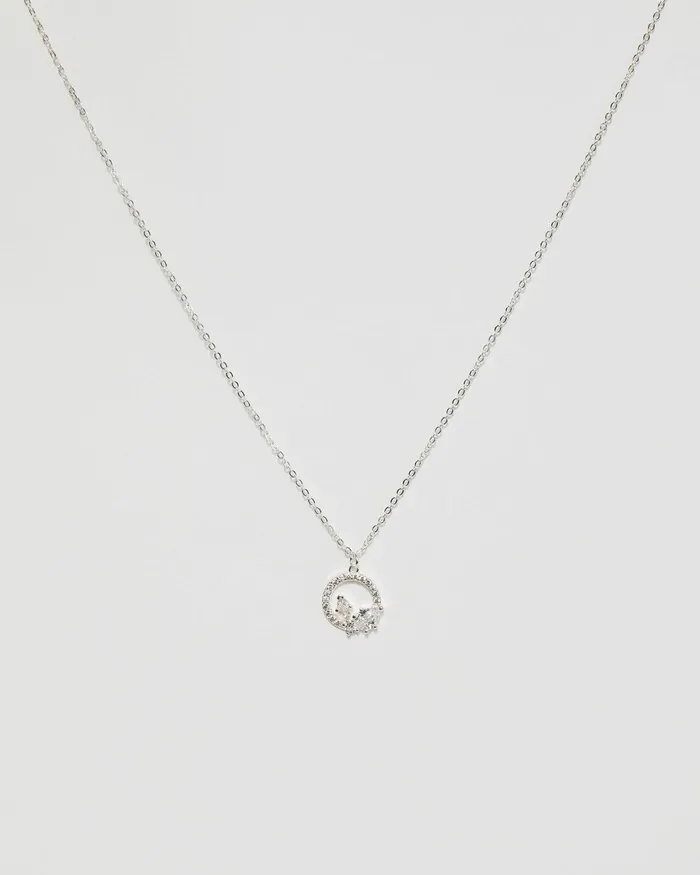 Colette By Colette Hayman Silver Cubic Zirconia Circle Pendant Necklace Jewellery Pendant