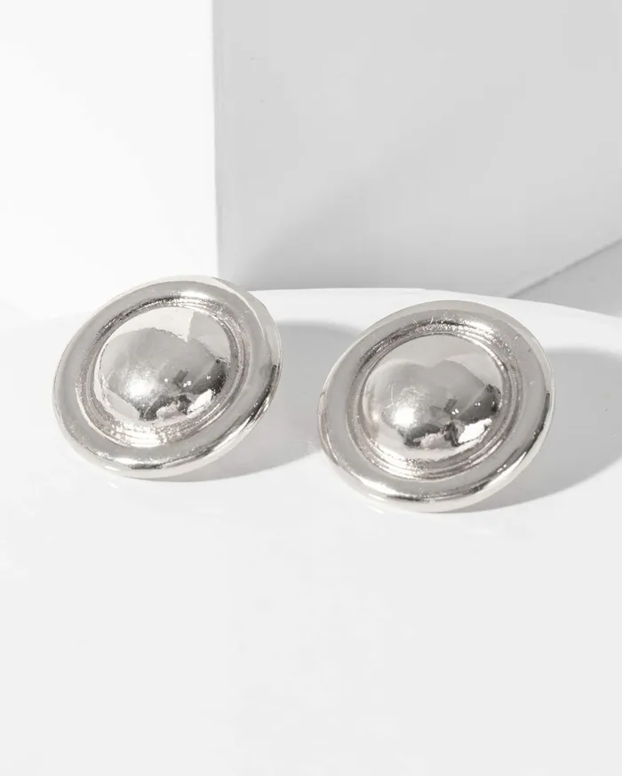 Colette By Colette Hayman Stud Silver Textured Button Stud Earrings 8211 Jewellery