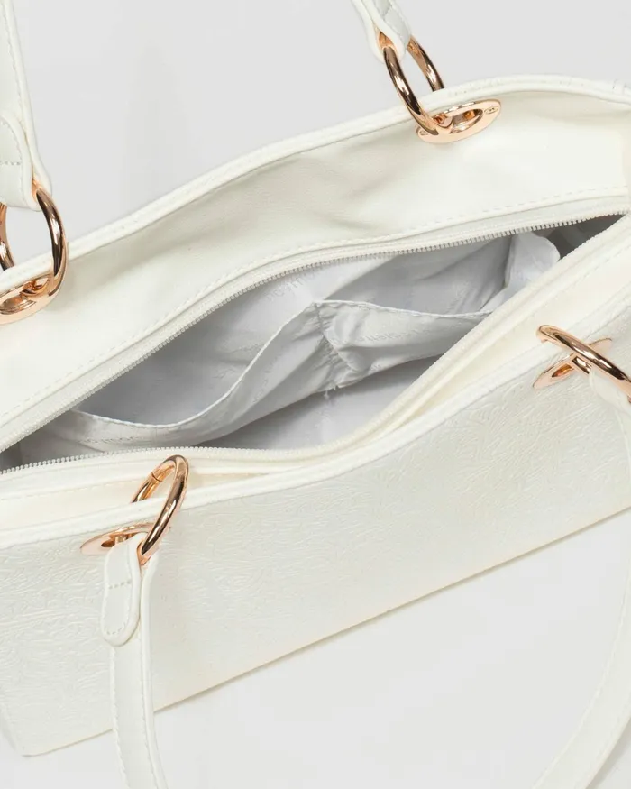 Colette By Colette Hayman White Nirvana Embossed Mini Tote Bag Bags Work Bags
