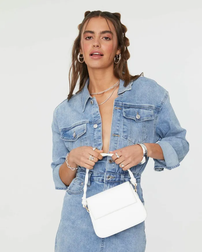 Colette By Colette Hayman White Olivia Twist Handle Tote Bag Bags Top Handle Bags
