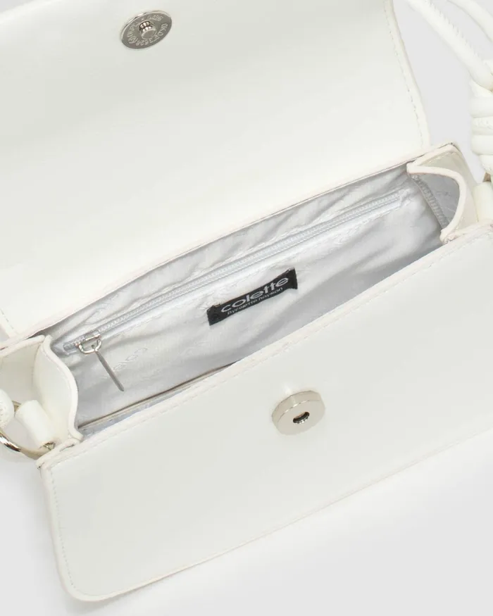 Colette By Colette Hayman White Olivia Twist Handle Tote Bag Bags Top Handle Bags