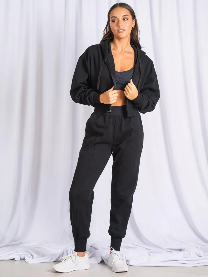Contour Track Pants 8211 Black Women Ryderwear Loungewear