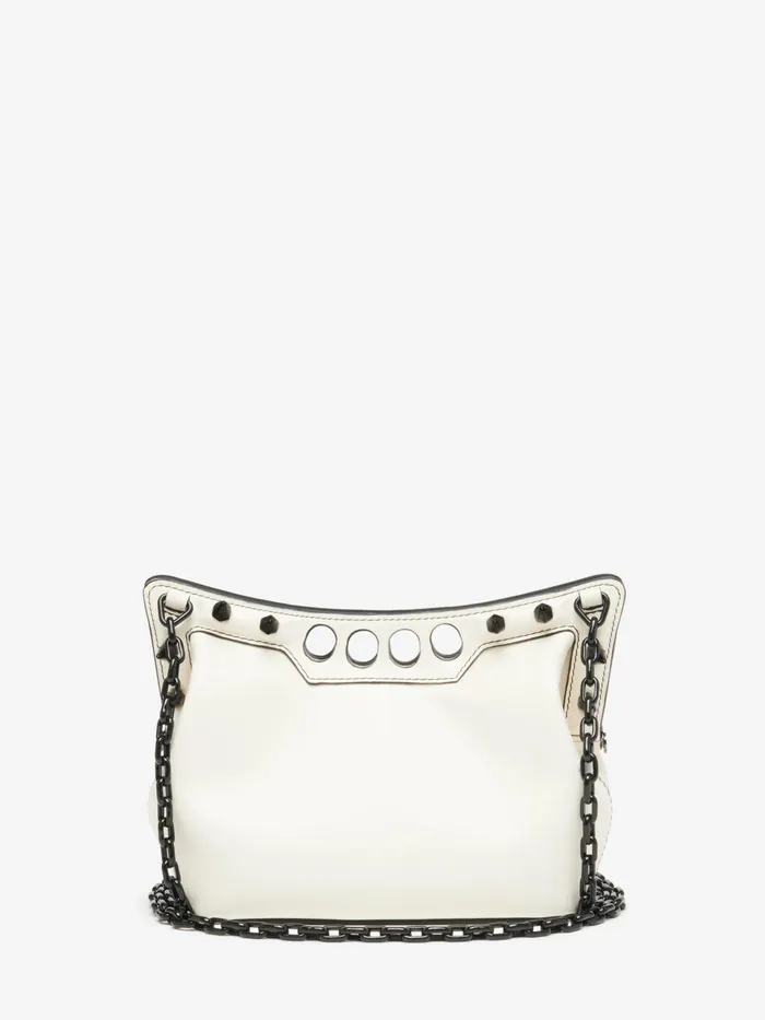 Crossbody Bags Women Alexander McQueen The Peak Bag Mini With Chain Soft Ivory