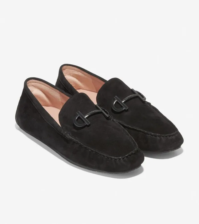 Dress Shoes Women Cole Haan Tully Driver Black Suede