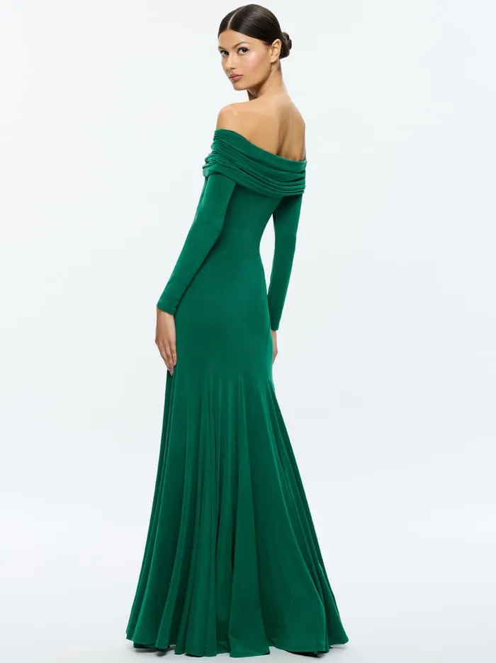 Dresses Women Alice Olivia Augusta Maxi Dress Forest Green