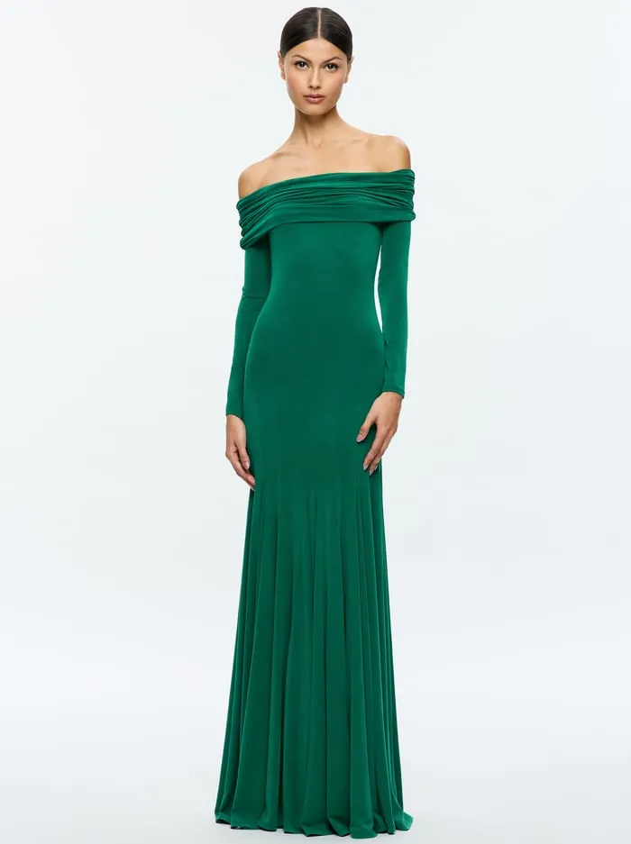 Dresses Women Alice Olivia Augusta Maxi Dress Forest Green