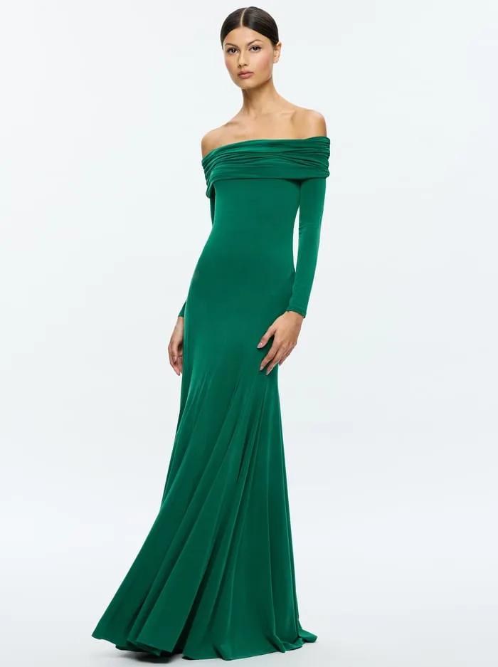Dresses Women Alice Olivia Augusta Maxi Dress Forest Green