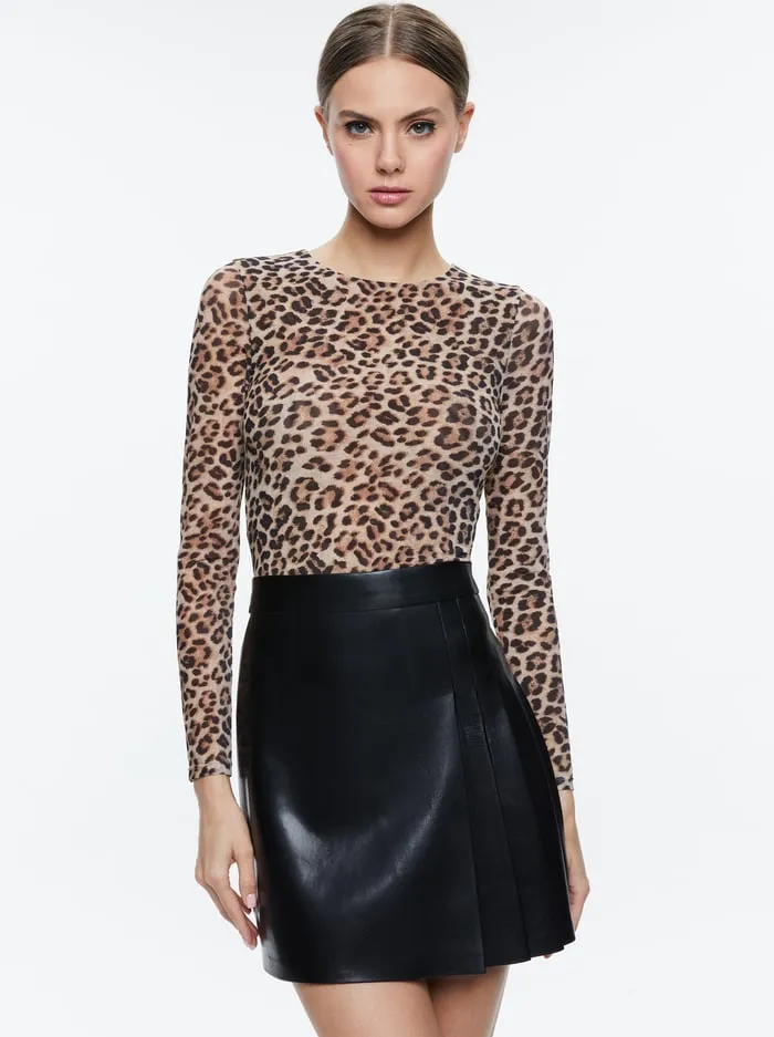 Dresses Women Alice Olivia Chara Mini Dress Leopard Loveblack